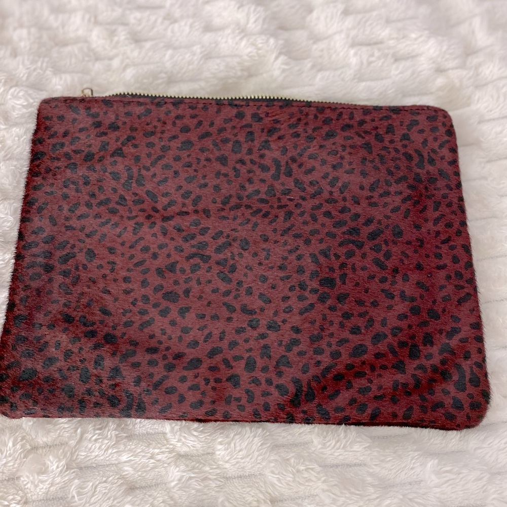 Leopard print clutch